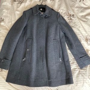 NWT Burberry Grey Wool Coat